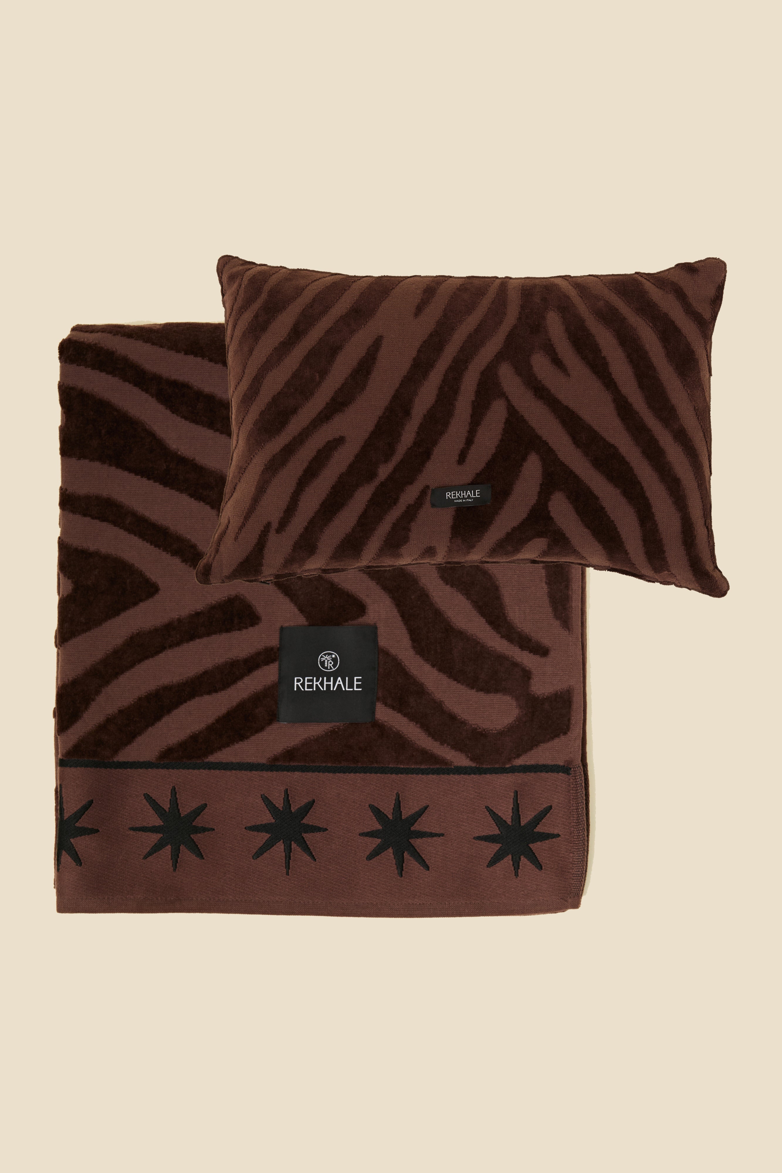 BEACH DUO Telo towel and Wisad pillow | REKHALE – luxury beach accessories
